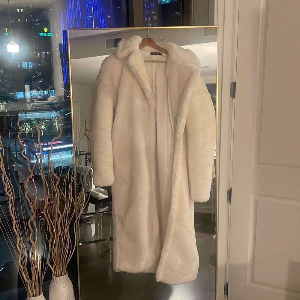 Misguided faux fur coat